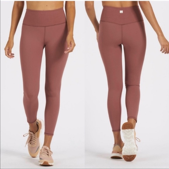 Vuori Pants - Vuori Ribbed Studio Legging terracotta Small